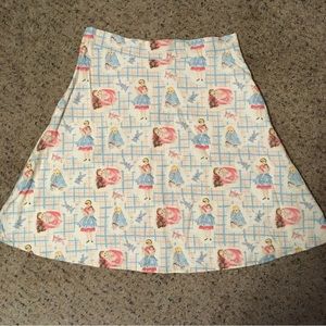 Vintage baby and babysitter plaid pastel kitschy a-line OOAK handmade skirt